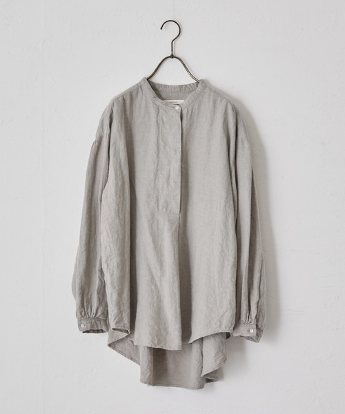 IKKUNA(イクナ)の「fly front shirt(シャツ/ブラウス・レディース・グレー系その他/ライラック/キナリ・1)」の6枚目の写真
