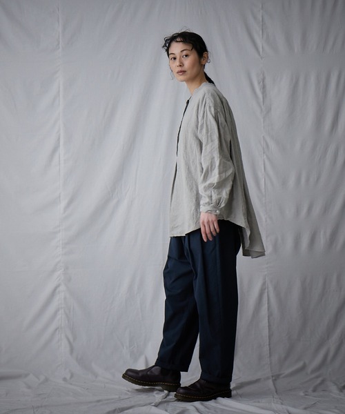 IKKUNA(イクナ)の「fly front shirt(シャツ/ブラウス・レディース・グレー系その他/ライラック/キナリ・1)」の10枚目の写真