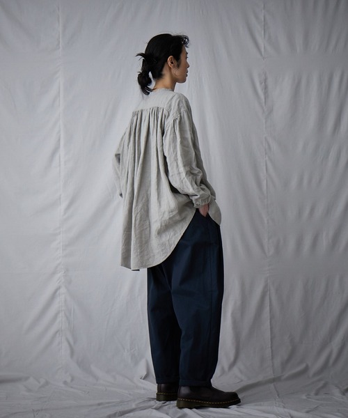 IKKUNA(イクナ)の「fly front shirt(シャツ/ブラウス・レディース・グレー系その他/ライラック/キナリ・1)」の13枚目の写真