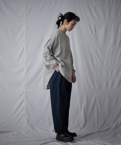 IKKUNA(イクナ)の「fly front shirt(シャツ/ブラウス・レディース・グレー系その他/ライラック/キナリ・1)」の14枚目の写真