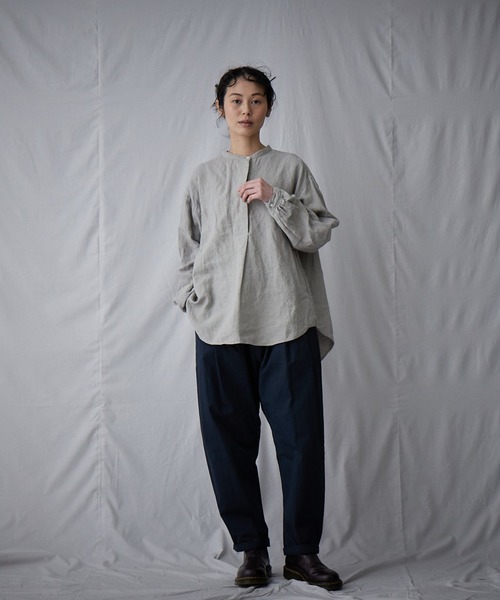 IKKUNA(イクナ)の「fly front shirt(シャツ/ブラウス・レディース・グレー系その他/ライラック/キナリ・1)」の15枚目の写真