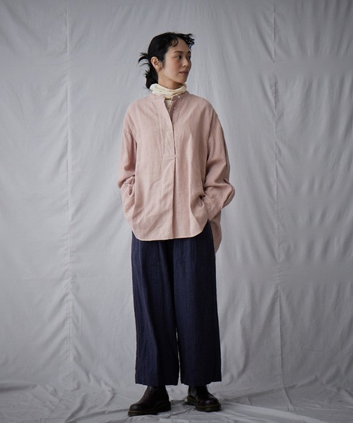 IKKUNA(イクナ)の「fly front shirt(シャツ/ブラウス・レディース・グレー系その他/ライラック/キナリ・1)」の16枚目の写真