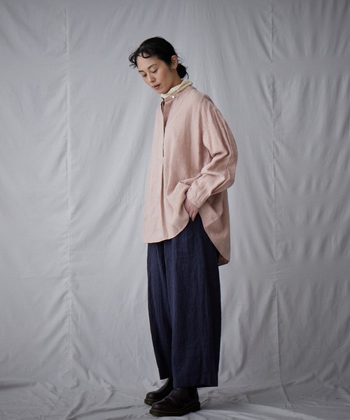 IKKUNA(イクナ)の「fly front shirt(シャツ/ブラウス・レディース・グレー系その他/ライラック/キナリ・1)」の17枚目の写真