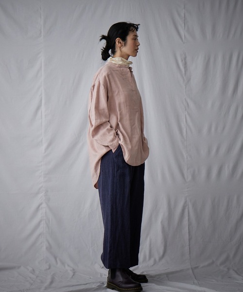 IKKUNA(イクナ)の「fly front shirt(シャツ/ブラウス・レディース・グレー系その他/ライラック/キナリ・1)」の21枚目の写真
