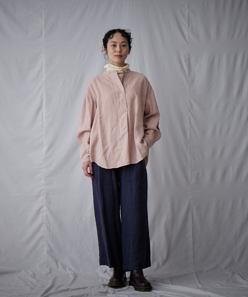 IKKUNA(イクナ)の「fly front shirt(シャツ/ブラウス・レディース・グレー系その他/ライラック/キナリ・1)」の22枚目の写真