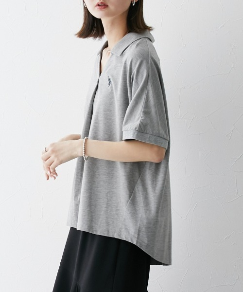 U.S. POLO ASSN.(ユーエスポロアッスン)の「【U.S. POLO ASSN.】スキッパーポロシャツ(ポロシャツ・レディース・モスグリーン/ブラック/杢グレー/オフホワイト・LL/L/M/S)」の21枚目の写真