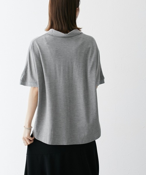 U.S. POLO ASSN.(ユーエスポロアッスン)の「【U.S. POLO ASSN.】スキッパーポロシャツ(ポロシャツ・レディース・モスグリーン/ブラック/杢グレー/オフホワイト・LL/L/M/S)」の13枚目の写真
