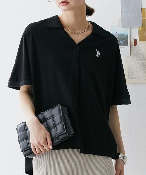 U.S. POLO ASSN.(ユーエスポロアッスン)の「【U.S. POLO ASSN.】スキッパーポロシャツ(ポロシャツ・レディース・モスグリーン/ブラック/杢グレー/オフホワイト・LL/L/M/S)」の22枚目の写真