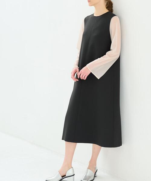 セール】シアースリーブトリプルクロスワンピース（ワンピース  