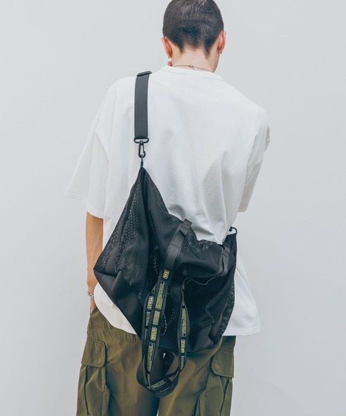WEEKEND(ER)(ウィークエンダー)の「【WEEKEND(ER)&CO./ウィークエンダー】2WYAメッシュトートバッグ/ショルダーバッグ(ショルダーバッグ・メンズ・マスタード/ブラック/オリーブ・FREE)」の10枚目の写真