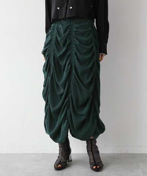 HARE(ハレ)の「ドロストギャザースカート(スカート・レディース・ブルー/ブラック/グリーン・FREE)」の18枚目の写真