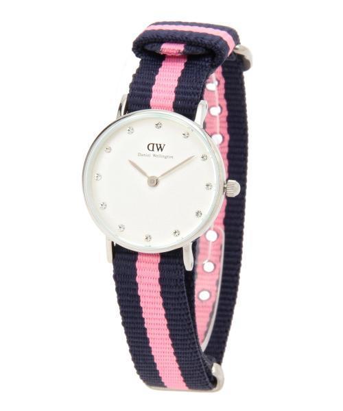 Ray BEAMS（レイビームス）の「DANIEL WELLINGTON / Classy Glasgow シルバー 26mm（アナログ腕時計・レディース・ネイビー/ピンク/レッド・ONE SIZE）」の5枚目の写真