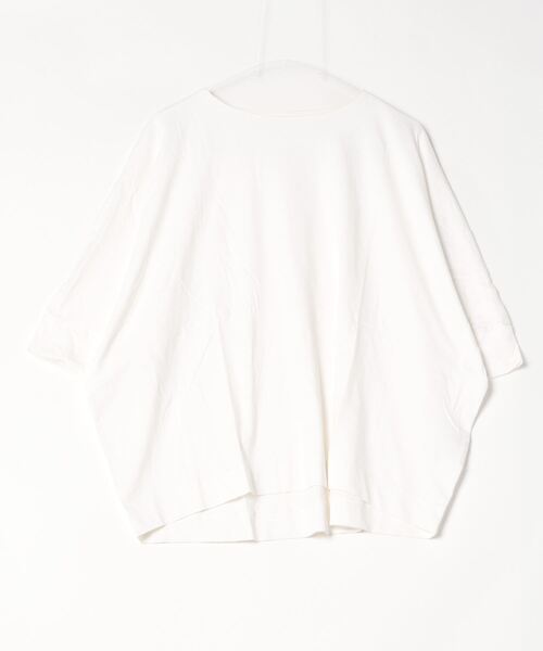 atONE（アットワン）の「atONE ボートネック7分袖ドルマンTシャツ（Tシャツ/カットソー・レディース・オフホワイト/ブラック/グレイッシュベージュ/チャコールグレー・LL～3L/4L～5L/M-L）」の15枚目の写真