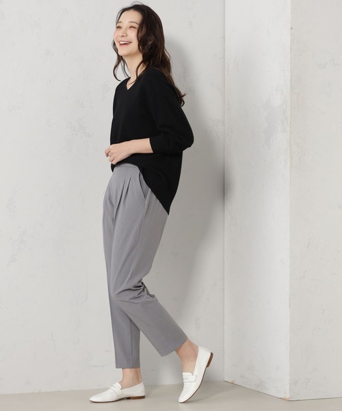 FOUND GOOD(ファウンドグッド)の「シーンレステーパードパンツ(その他パンツ・レディース・ネイビー/アイボリー/ベージュ/ピンク系5/グレー系5/ブラック・S/M/L/XL)」の4枚目の写真