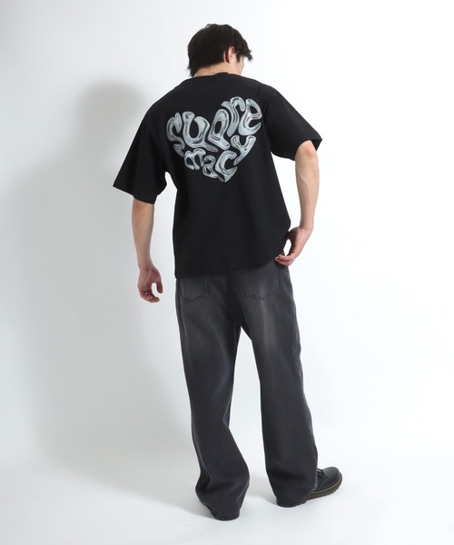 光る バックロゴ 反射ビッグサイズ Tシャツ ホワイト 白 光る バックロゴ 反射ビッグサイズ Tシャツ ホワイト 白