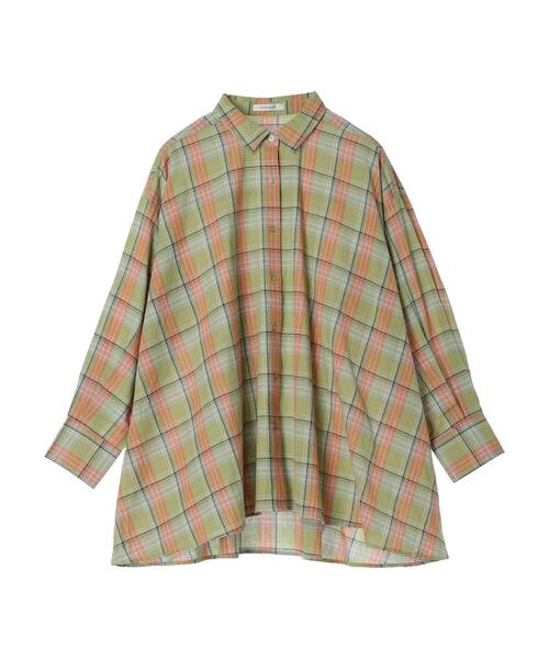 Green Parks(グリーンパークス)の「チェック柄シャツチュニック(チュニック・レディース・グリーン/ブルー/ホワイト系その他2・FREE)」の21枚目の写真