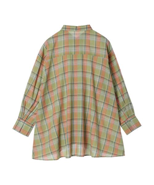 Green Parks(グリーンパークス)の「チェック柄シャツチュニック(チュニック・レディース・グリーン/ブルー/ホワイト系その他2・FREE)」の22枚目の写真