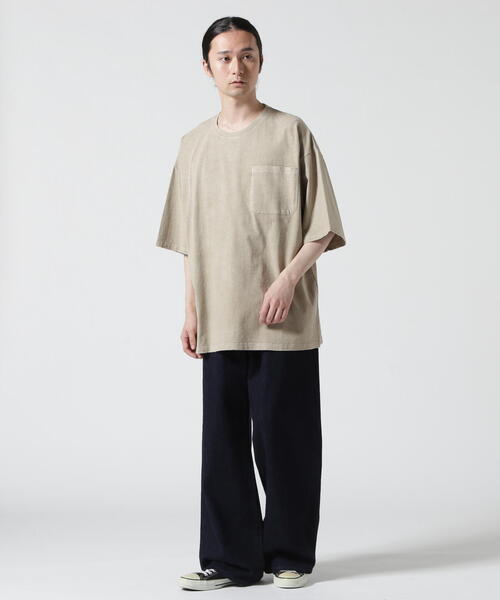 DANKE SCHON(ダンケシェーン)の「【WEB&DEPOT限定】DankeSchon/ダンケシェーン/活性染ポケット S/S Tee(Tシャツ/カットソー・メンズ・ベージュ/ブラック・L/M)」の19枚目の写真
