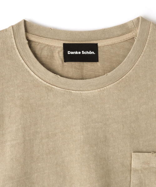 DANKE SCHON(ダンケシェーン)の「【WEB&DEPOT限定】DankeSchon/ダンケシェーン/活性染ポケット S/S Tee(Tシャツ/カットソー・メンズ・ベージュ/ブラック・L/M)」の21枚目の写真