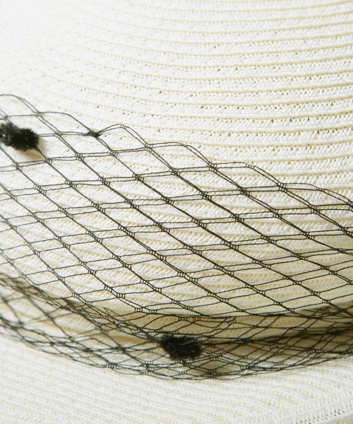 Julia Boutique（ジュリアブティック）の「ドットチュールリボン付きサマーキャスケット/24108（キャスケット・レディース・ブラック/オフホワイト・ONE）」の8枚目の写真