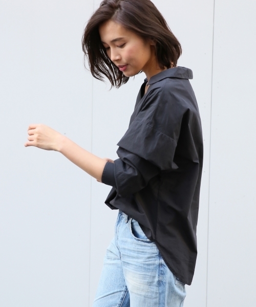 A part by（アパートバイ）の「CドルマンVPOシャツ 744281 （シャツ/ブラウス・レディース・ブラック/ベージュ/ホワイト/ピンク/イエロー/ライトパープル・FREE）」の18枚目の写真