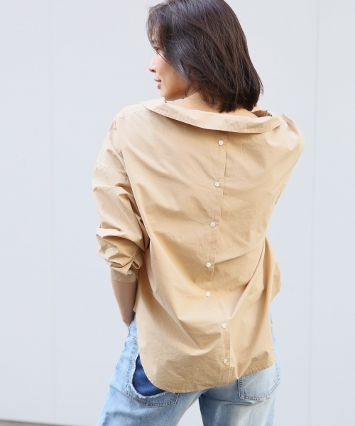 A part by（アパートバイ）の「CドルマンVPOシャツ 744281 （シャツ/ブラウス・レディース・ブラック/ベージュ/ホワイト/ピンク/イエロー/ライトパープル・FREE）」の20枚目の写真