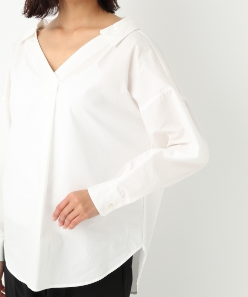 A part by（アパートバイ）の「CドルマンVPOシャツ 744281 （シャツ/ブラウス・レディース・ブラック/ベージュ/ホワイト/ピンク/イエロー/ライトパープル・FREE）」の14枚目の写真