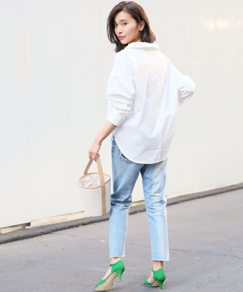 A part by（アパートバイ）の「CドルマンVPOシャツ 744281 （シャツ/ブラウス・レディース・ブラック/ベージュ/ホワイト/ピンク/イエロー/ライトパープル・FREE）」の8枚目の写真