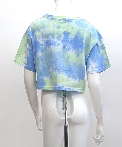 Riff(リフ)の「タイダイ柄 ショート丈トップス(Tシャツ/カットソー・レディース・ブルー/パープル/オレンジ・M)」の4枚目の写真