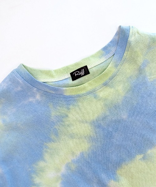 Riff(リフ)の「タイダイ柄 ショート丈トップス(Tシャツ/カットソー・レディース・ブルー/パープル/オレンジ・M)」の6枚目の写真