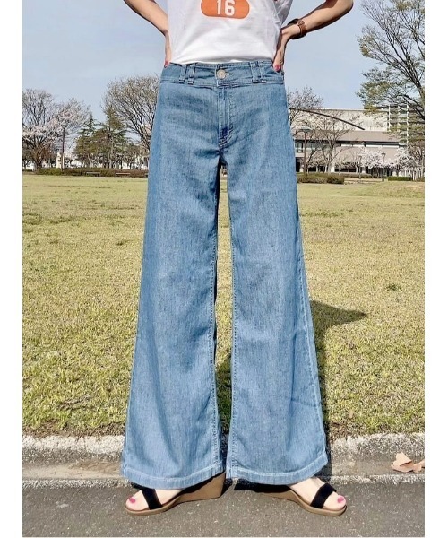SOMETHING(サムシング)の「【SOMETHING】SAILOR WIDE(デニムパンツ・レディース・ライトインディゴブルー・XS/M/S)」の1枚目の写真