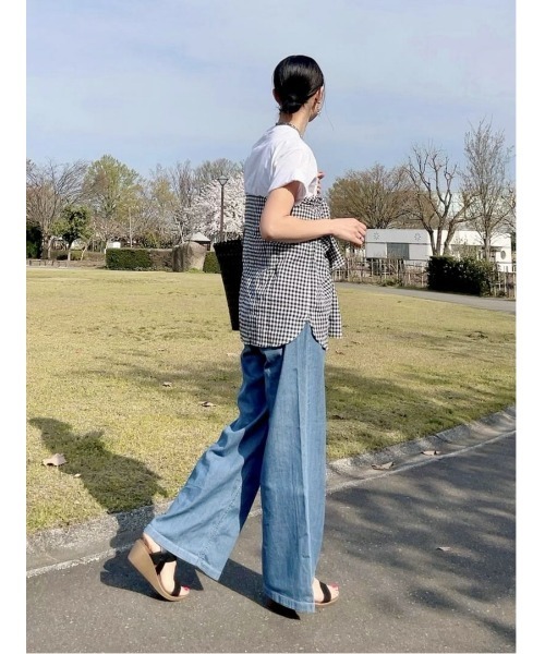 SOMETHING(サムシング)の「【SOMETHING】SAILOR WIDE(デニムパンツ・レディース・ライトインディゴブルー・XS/M/S)」の17枚目の写真
