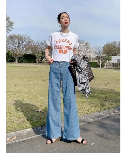 SOMETHING(サムシング)の「【SOMETHING】SAILOR WIDE(デニムパンツ・レディース・ライトインディゴブルー・XS/M/S)」の14枚目の写真