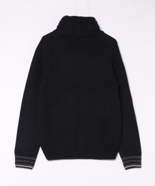 SCOTCH&SODA(スコッチアンドソーダ)の「【SCOTCH & SODA】 WOOL-BLEND TWISTED COLLAR PULLOVER(ニット/セーター・メンズ・ネイビー・MEDIUM)」の2枚目の写真
