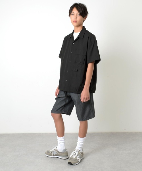 GLAZOS（グラソス）の「【接触冷感】【セットアップ対応】デニム・イージーハーフパンツ（その他パンツ・キッズ・ブラック/ライトブルー/インディゴブルー・150cm/140cm/170cm/160cm）」の13枚目の写真