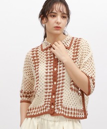 LAKOLE | かぎ針風シャツカーディガン / 118343(カーディガン/ボレロ)