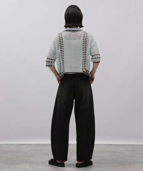 LAKOLE(ラコレ)の「かぎ針風シャツカーディガン / 118343(カーディガン/ボレロ・レディース・ミント/アイボリー系2/ライトイエロー・SMALL/MEDIUM)」の18枚目の写真