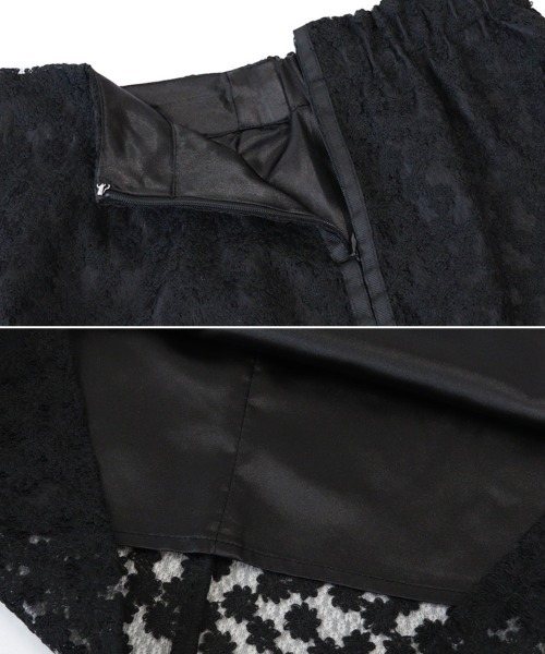DONOBAN（ドノバン）の「フラワーレーススカート（スカート・レディース・ブラック/ホワイト・F）」の14枚目の写真