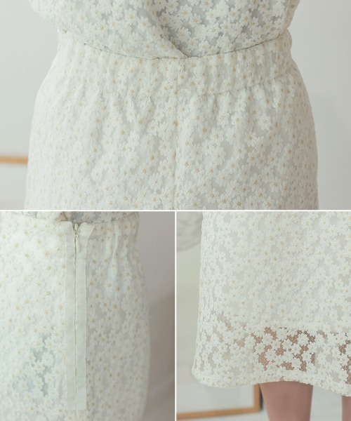 DONOBAN（ドノバン）の「フラワーレーススカート（スカート・レディース・ブラック/ホワイト・F）」の13枚目の写真