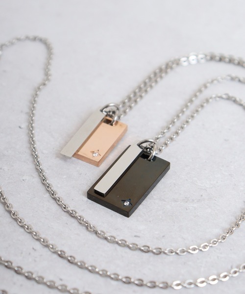 【ヘアピン・ネックレス】Man 韓国ソウル POPUP2点セット セール】『2点セット』JONステンレスペアネックレス