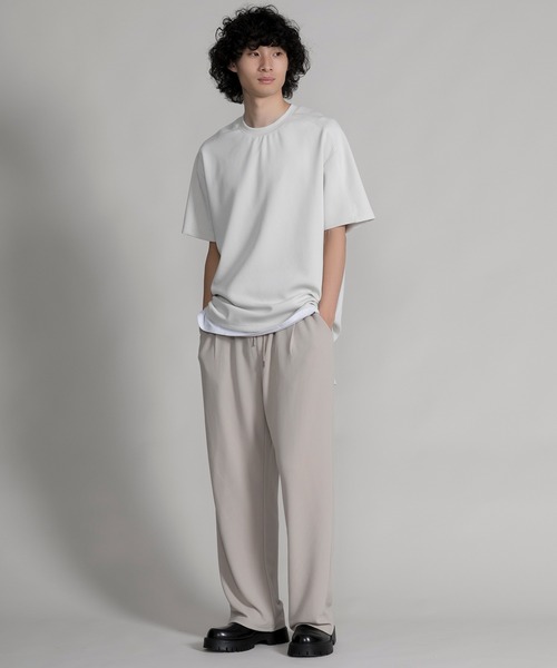 aimoha（アイモハ）の「【aimoha neo】TEXTURED TRACK TROUSERS セットアップ対応（スウェットパンツ・メンズ・ブラック/ベージュ・SMALL/MEDIUM/LARGE/X-LARGE）」の6枚目の写真