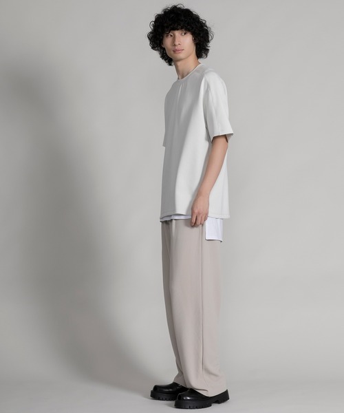 aimoha（アイモハ）の「【aimoha neo】TEXTURED TRACK TROUSERS セットアップ対応（スウェットパンツ・メンズ・ブラック/ベージュ・SMALL/MEDIUM/LARGE/X-LARGE）」の10枚目の写真