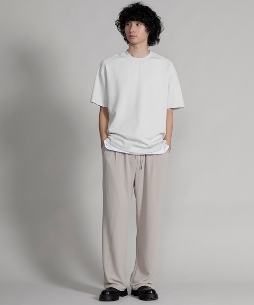 aimoha（アイモハ）の「【aimoha neo】TEXTURED TRACK TROUSERS セットアップ対応（スウェットパンツ・メンズ・ブラック/ベージュ・SMALL/MEDIUM/LARGE/X-LARGE）」の12枚目の写真