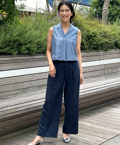 【BANANA REPUBLIC】夏にぴったり!大人のワイドパンツ セール】BANANA REPUBLIC FACTORY STORE テンセル(TM)ワイド