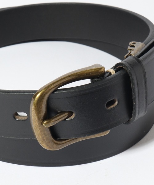 UNIVERSAL OVERALL(ユニバーサルオーバーオール)の「【UNIVERSAL OVERALL/ユニバーサルオーバーオール】30mm刻印ロゴレザーベルト(ベルト・メンズ・ブラウン/ダークブラウン/ブラック/ダークブラウン系/ブラック系・FREE)」の6枚目の写真