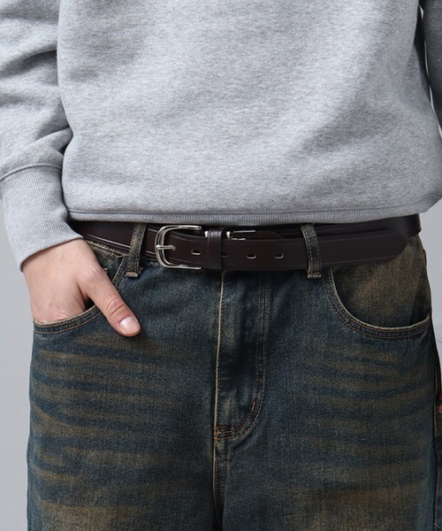 UNIVERSAL OVERALL(ユニバーサルオーバーオール)の「【UNIVERSAL OVERALL/ユニバーサルオーバーオール】30mm刻印ロゴレザーベルト(ベルト・メンズ・ブラウン/ダークブラウン/ブラック/ダークブラウン系/ブラック系・FREE)」の16枚目の写真