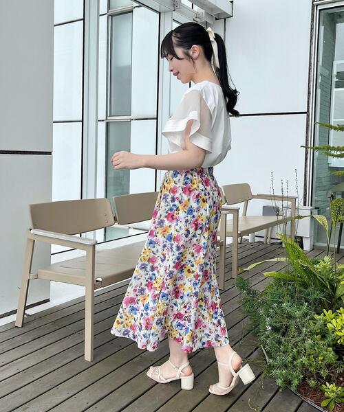 couture brooch（クチュールブローチ）の「◆【接触冷感/UVケア/マシンウォッシャブル】袖シアーフレアデザイントップス（Tシャツ/カットソー・レディース・ピンク系その他/ブラック/ライトグレー/オフホワイト・42/40/38/36）」の12枚目の写真