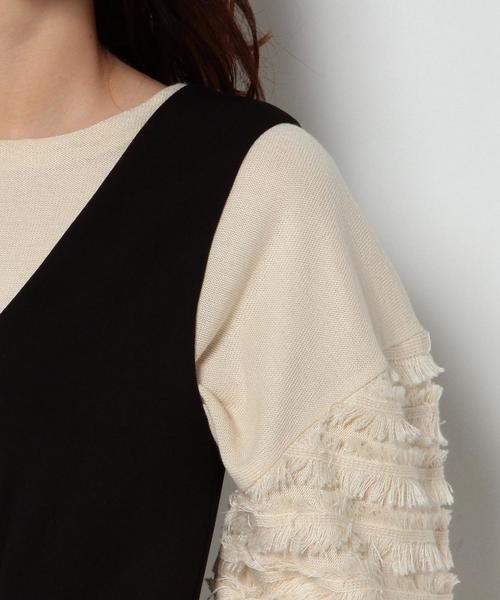 Another Edition（アナザーエディション）の「Vネックオールインワン/ AEBC Ⅴ/N AIO◆（つなぎ/オールインワン・レディース・ブラック/ベージュ・MEDIUM/SMALL）」の10枚目の写真