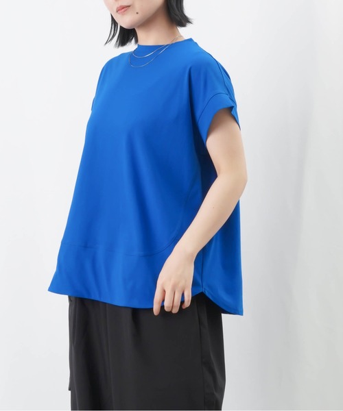LUCA/LADY LUCK LUCA(ルカ/レディラックルカ)の「LC/LLL ドライタッチフレンチカットソー / ラウンドヘムシンプルTシャツ(Tシャツ/カットソー・レディース・ブルー/カーキ/ブラック/ホワイト・FREE)」の14枚目の写真