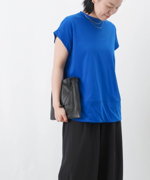 LUCA/LADY LUCK LUCA(ルカ/レディラックルカ)の「LC/LLL ドライタッチフレンチカットソー / ラウンドヘムシンプルTシャツ(Tシャツ/カットソー・レディース・ブルー/カーキ/ブラック/ホワイト・FREE)」の11枚目の写真